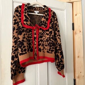 Urban outfitters Leopard Print Cardigan